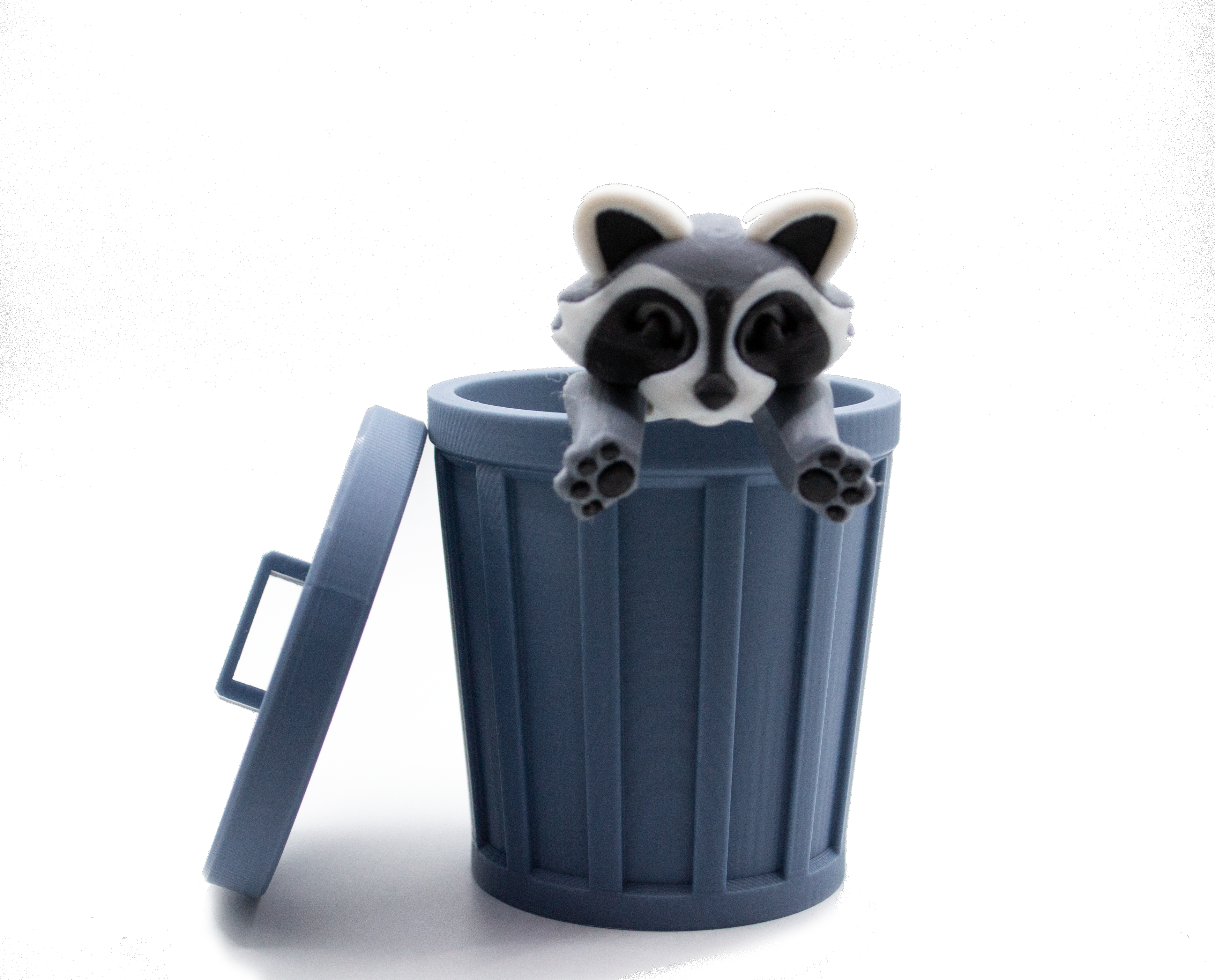 Trash Panda with Garbage Can 